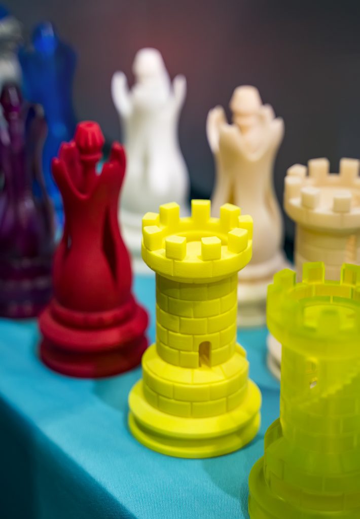 SLA, DLP, LCD Printed Chess Pieces